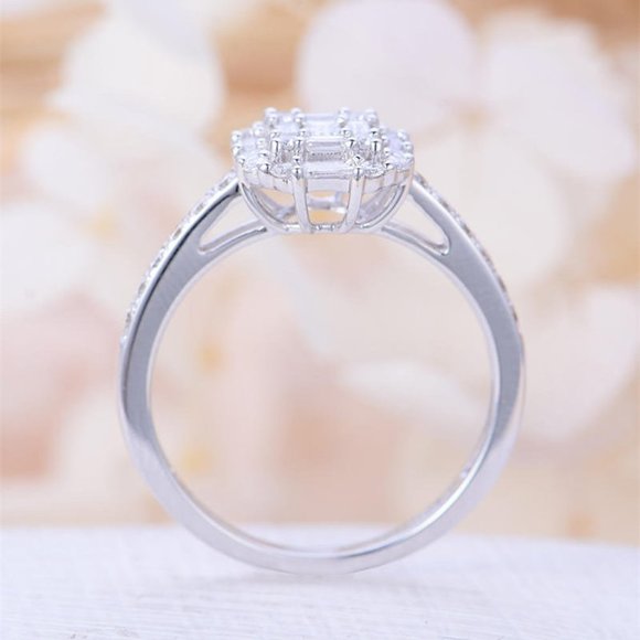 💎 Wedding/Engagement Square Classical Cubic Silver Ring for Women, VIP194 - Picture 6 of 7